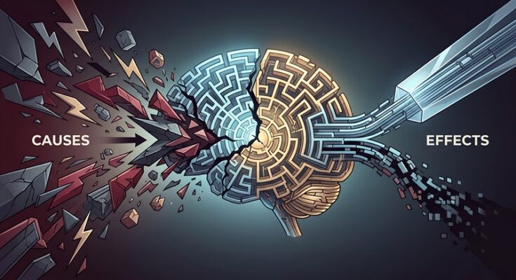 Traumatische Intelligenz in einem Bild dargestellt